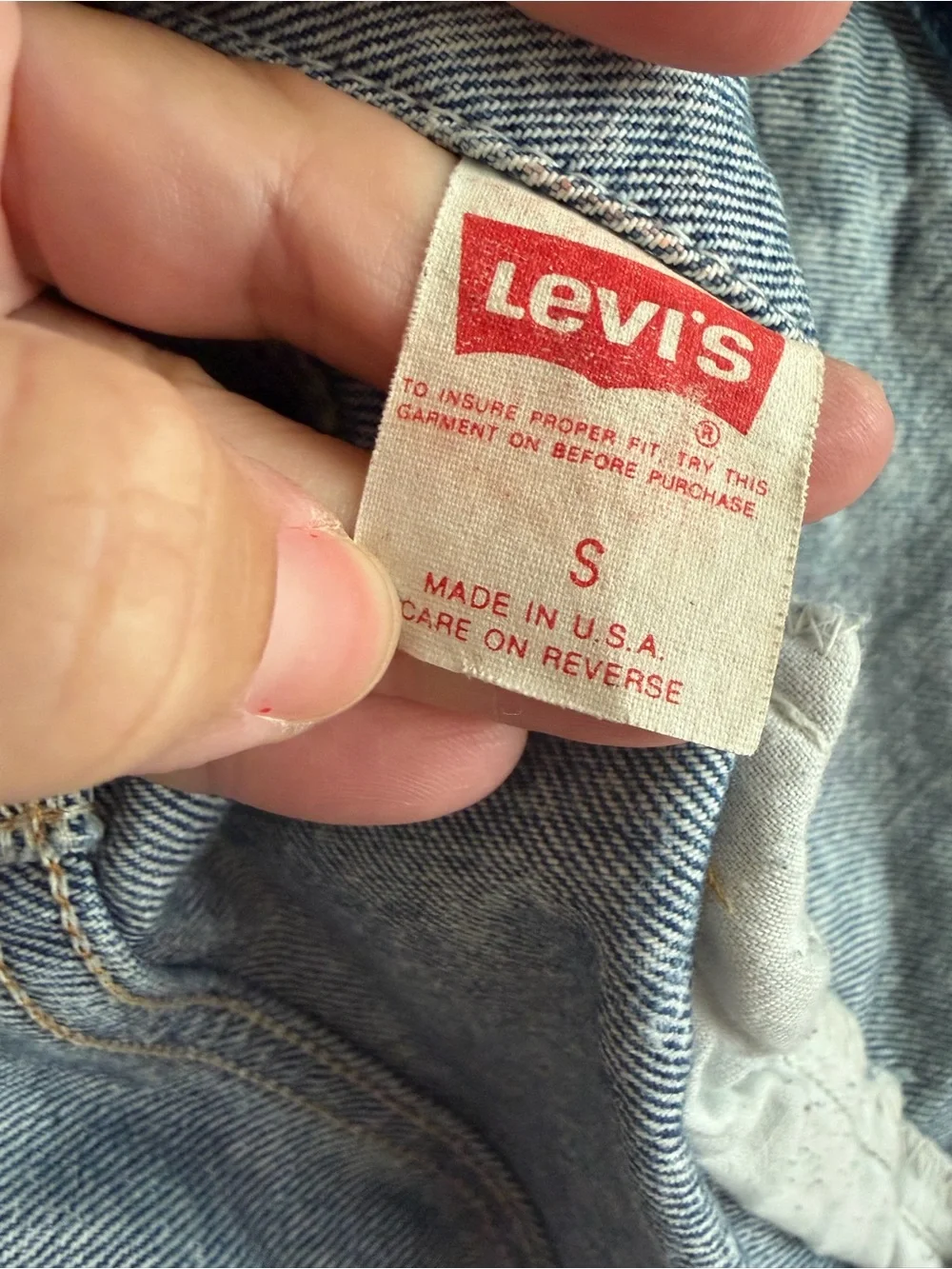 Levi's Vintage Acid Wash Blue Denim Trucker Jacket 70507 0219